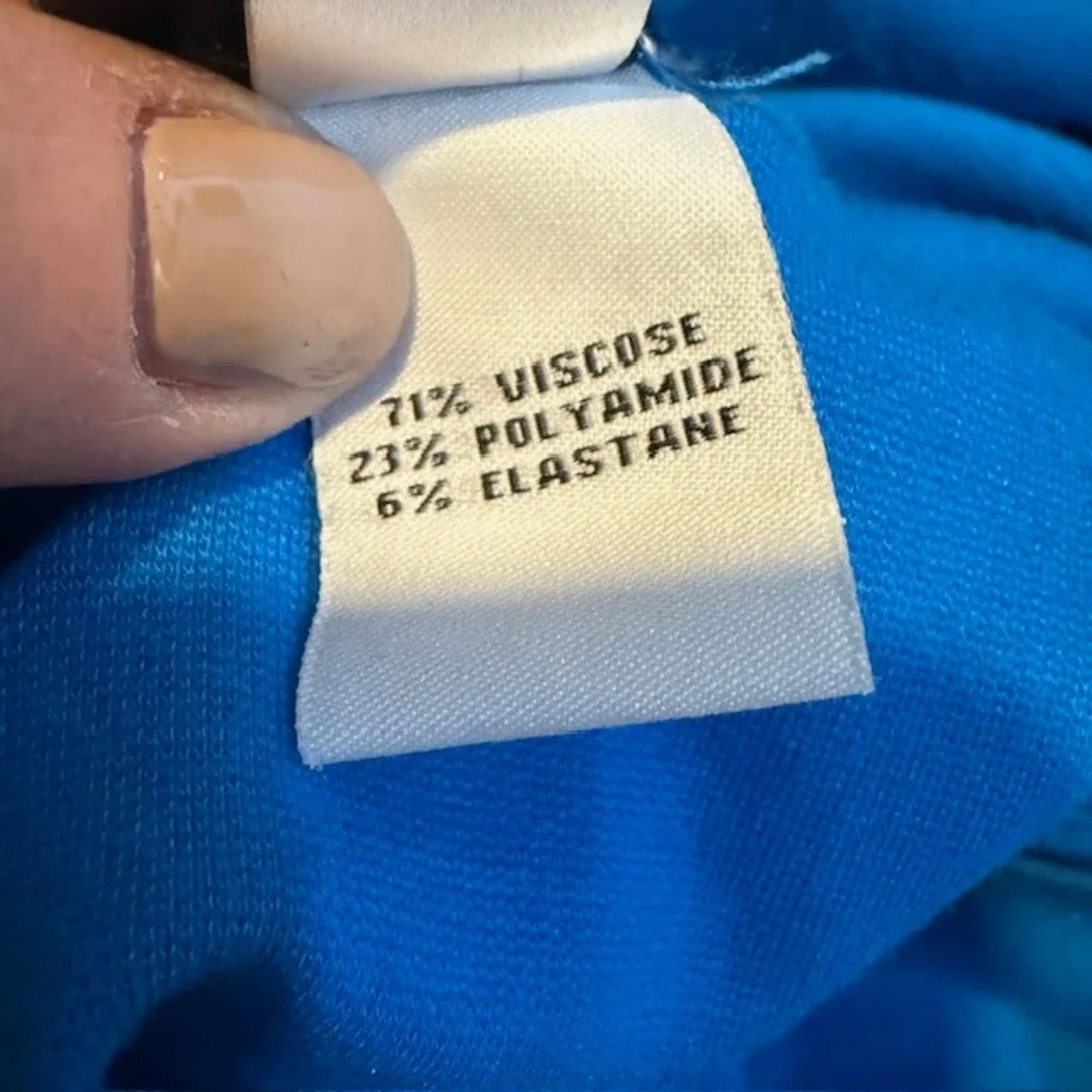 Diane von Furstenberg DVF Blue Zip Dress Size 6 Convertible Front Zip Minimilist
